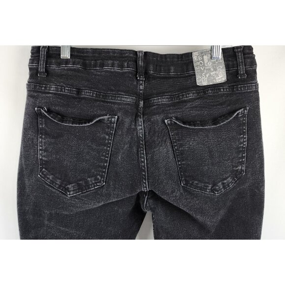 Kenzo Paris Jeans Mens 36x29 Black Button Fly Distressed Denim - Picture 10 of 13